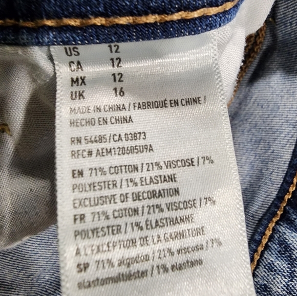 American Eagle women's Denim Shorts Size 12 - Picture 3 of 4